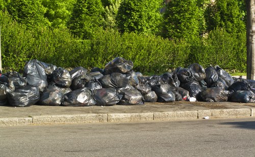 Professional waste removal service assisting a London business